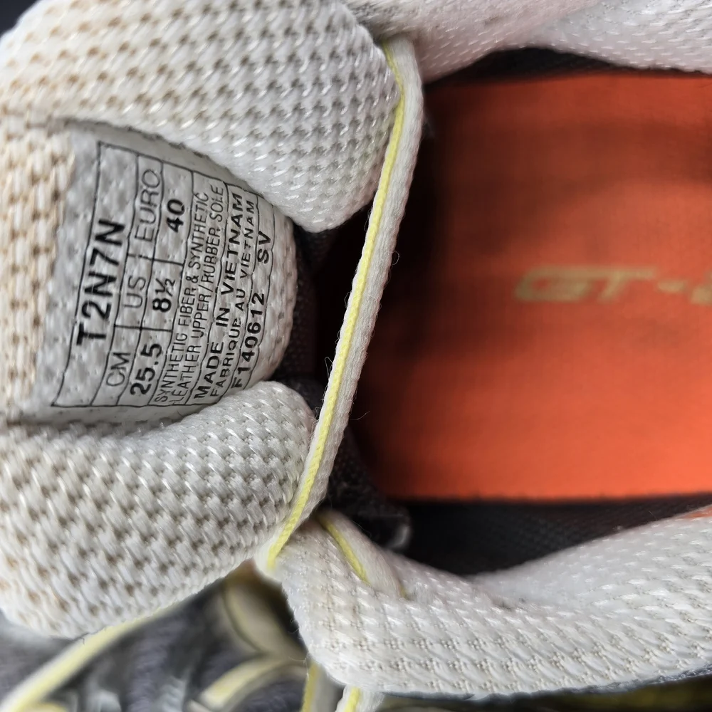 ASICS Gray‎ and Orange Athletic Shoes with Cushioned Support